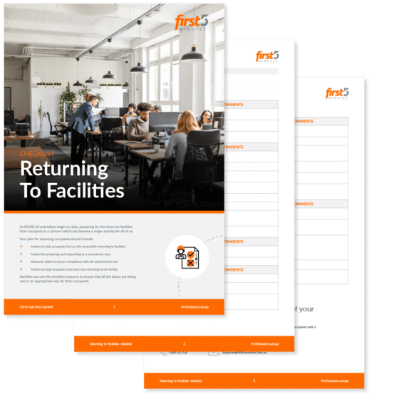 Returning To Facilities Checklist Returning To Facilities Checklist