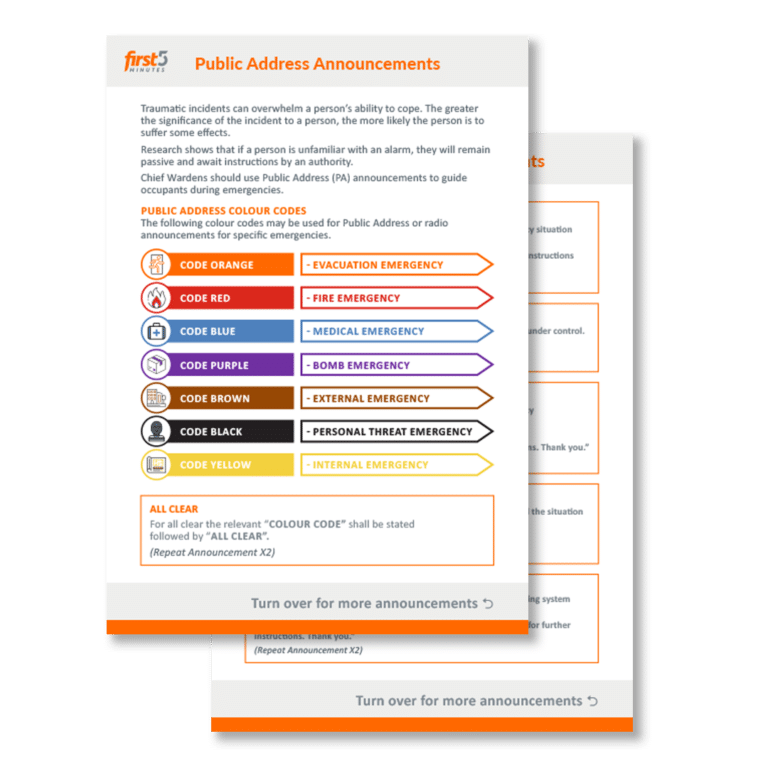 Public Address Announcements Guide - First 5 Minutes