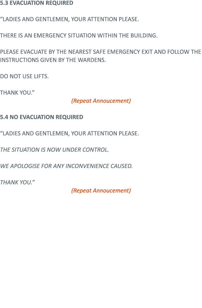 5 3 EVACUATION REQUIRED  LADIES AND GENTLEMEN, YOUR ATTENTION PLEASE  THERE IS AN EMERGENCY SITUATION WITHIN THE BUIL   